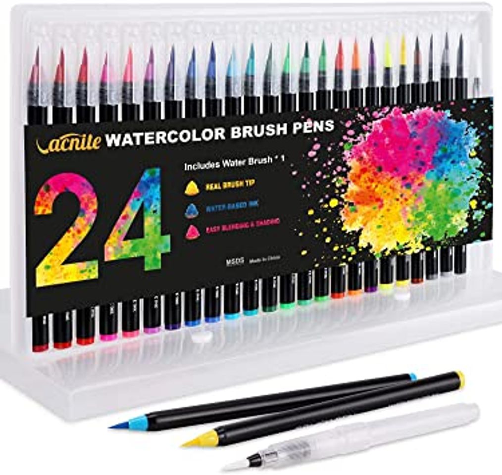 Social Marcadores pluma de acuarela