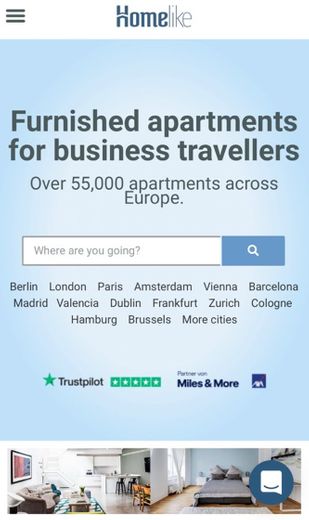 Homelike: Temporary Housing - Book furnished apartments online