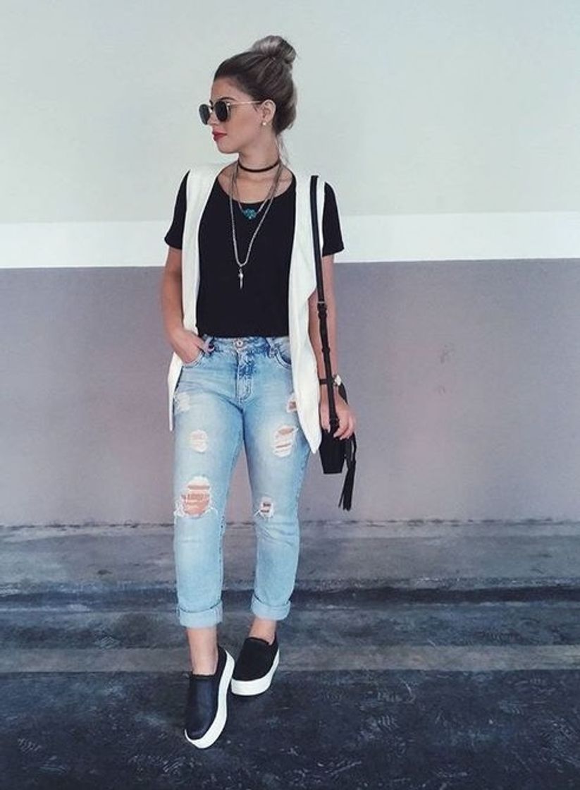 Social New Look 915 Bleach Mom Vaqueros, Dark Blue, 38