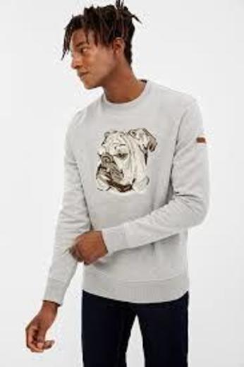 SUDADERA GRIS BULL DOG