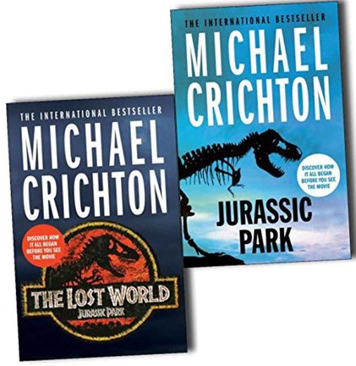Michael Crichton Jurassic Park 2 Books Collection Pack Set RRP: Ã‚Â£15.98
