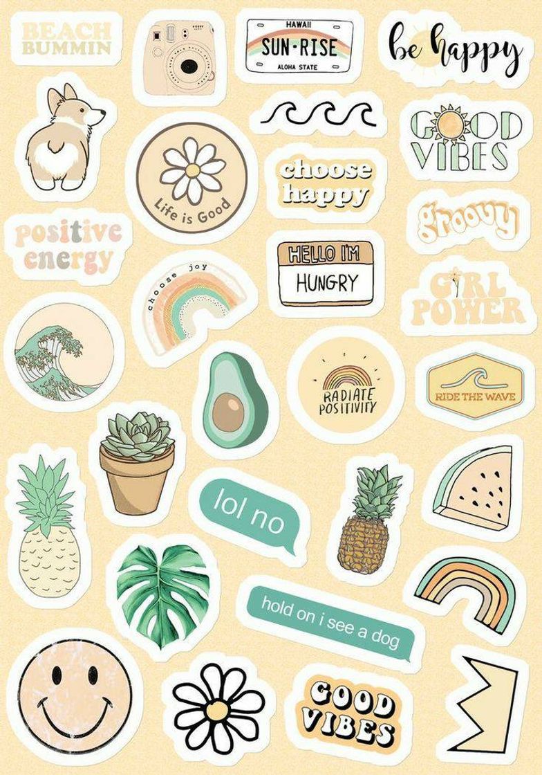 Moda 🍭 Stickers para imprimir 