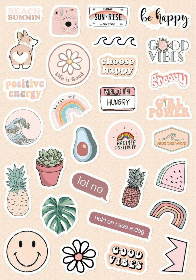 Fashion 🍭 Stikers para imprimir 