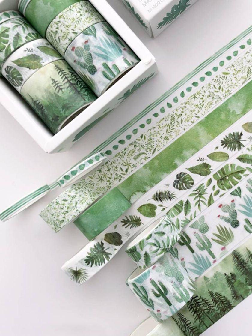 Social 📚 Fita decorativa 8rolls Plants Pattern