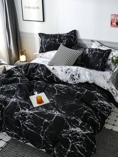 🏡 Conjunto de cama de mármore padrão sem enchimento
