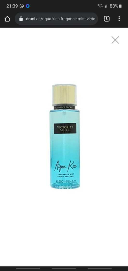 Product Aqua Kiss Fragance Mist VICTORIA'S SECRET Spray Corporal