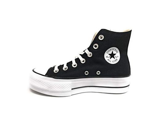 Converse Chuck Taylor CTAS Lift Hi, Zapatillas para Mujer, Negro