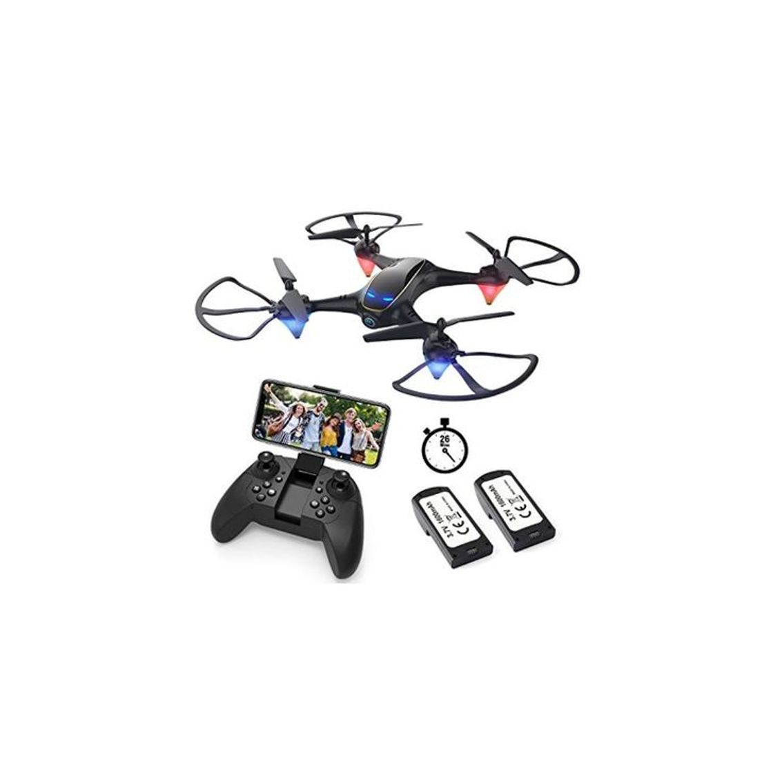 Producto EACHINE E38 Drones con Cámara para Adultos LED Tiempo de Vuelo Largo