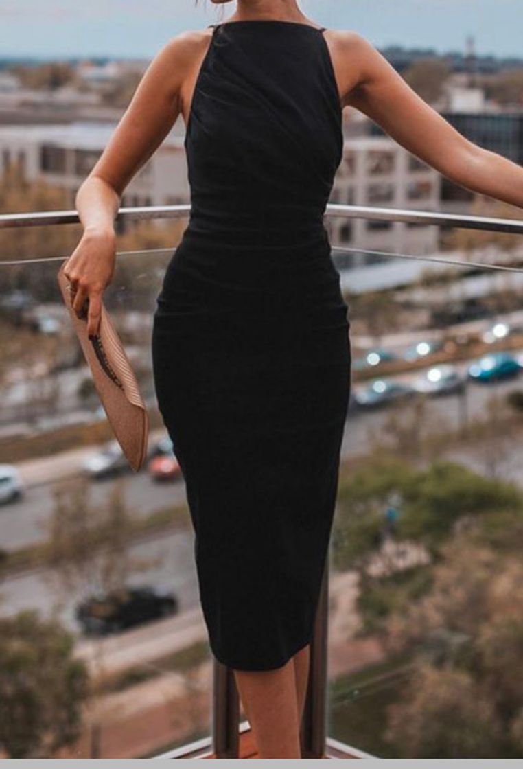 Social Vestido Midi Drapeado ZARA