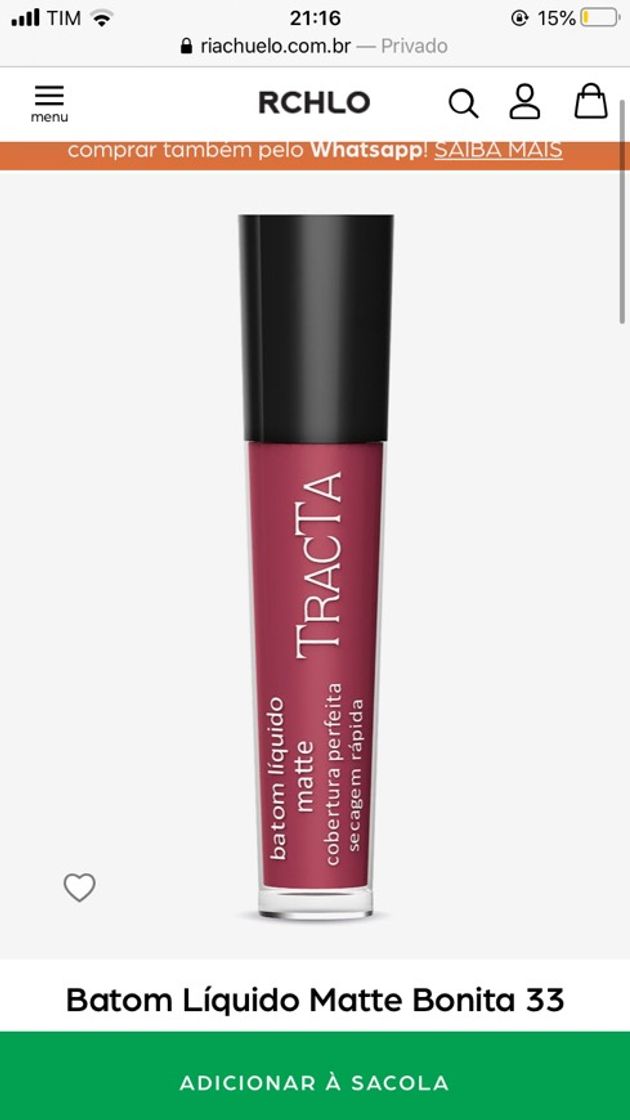 Social Batom Líquido Matte Bonita 33 Tracta - Maquiagem ... - Riachuelo