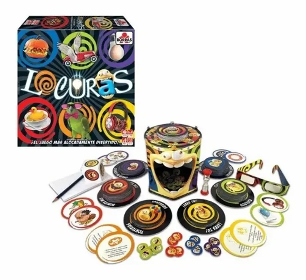 Product Borras- Locuras Divertido Juego de mesa familiar, Consigue ser el Rey Loco,