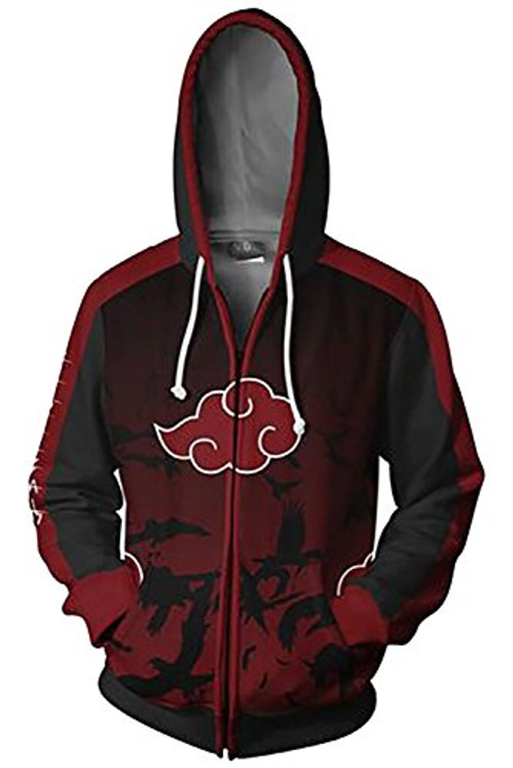 Moda xiemushop Akatsuki Cloud Uchiha 3D Sudadera con capucha para hombre estilo 1 XXL