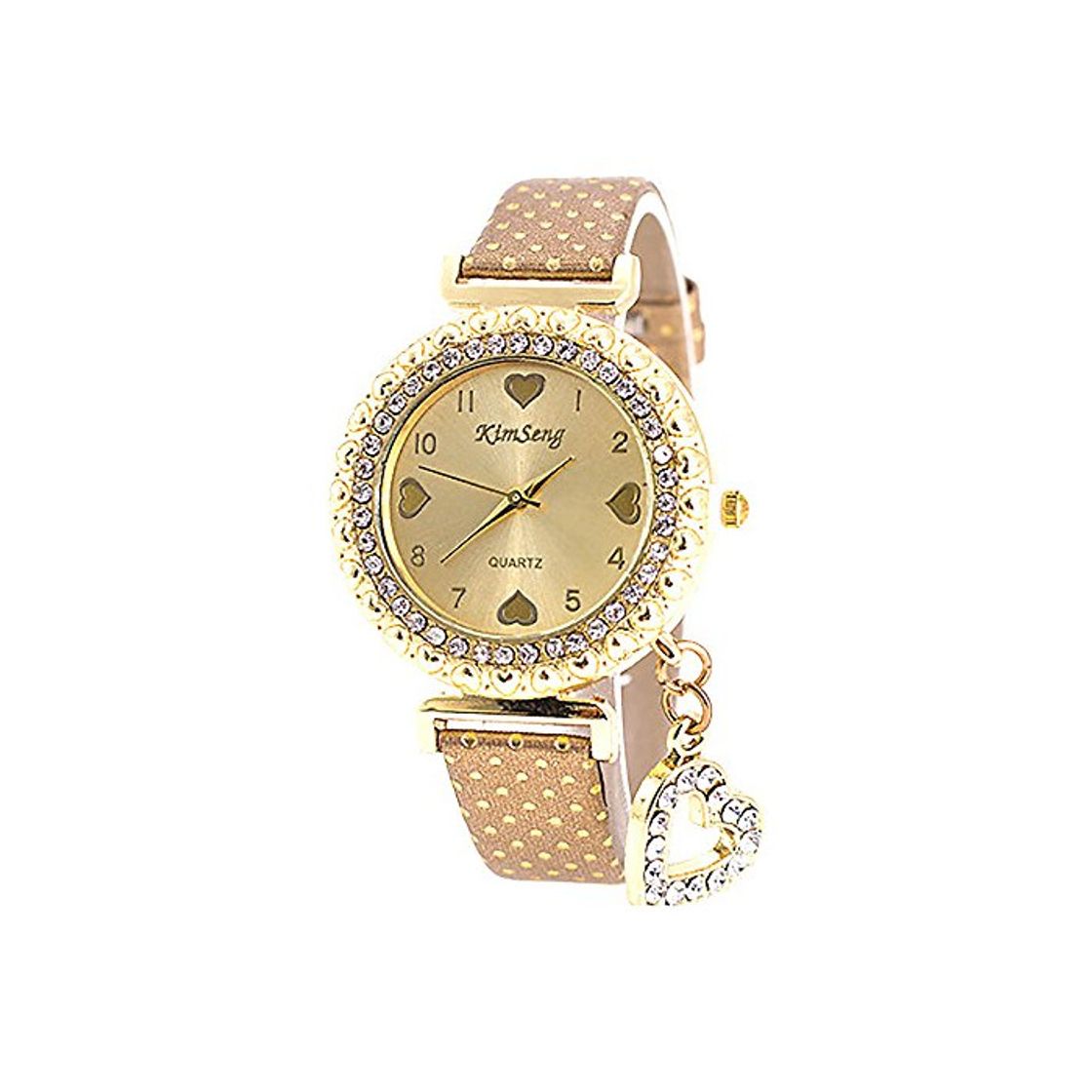 Social VANKER Cristal Rhinestone de lujo de cuero de imitación Banda Corazón colgante