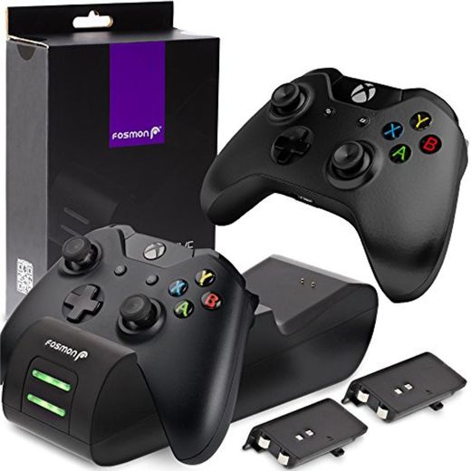 Fosmon Dual Base de Cargador Compatible con Mando Xbox One/One S/One X/Elite,