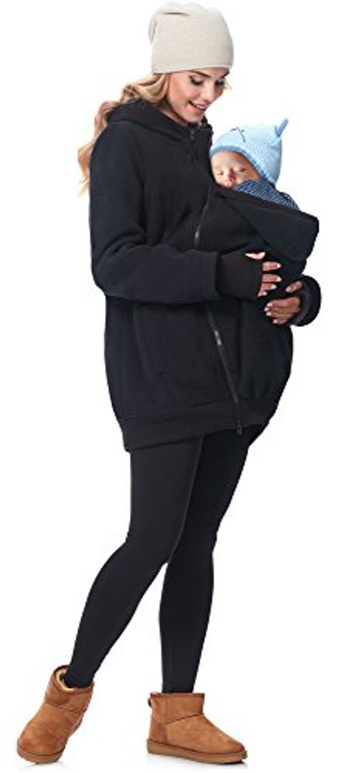 Be Mammy Chaqueta Abrigo Premamá Panel Extraíble Embarazo Ropa Invierno BE20-181