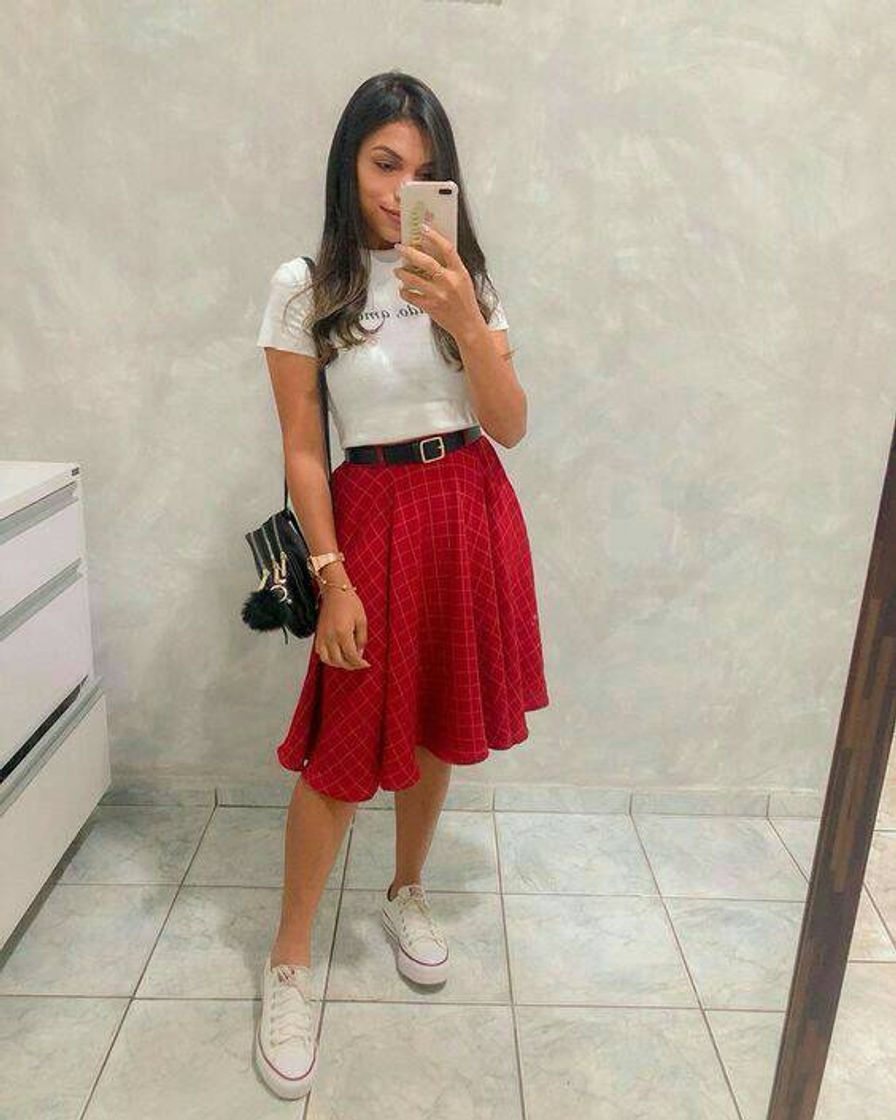 Moda Vermelho e branco❤️