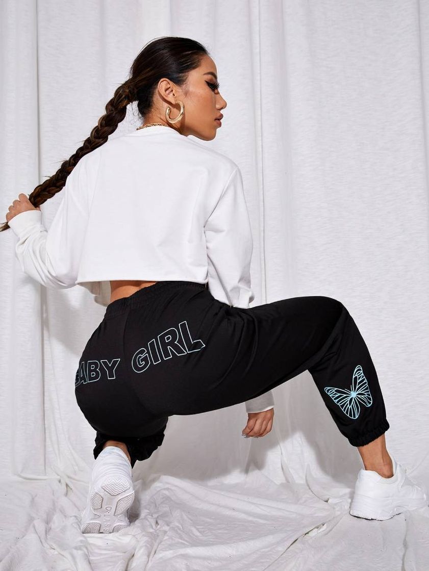 Moda calça desportiva babygirl