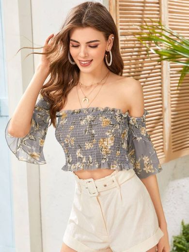 blusinha ciganinha floral 