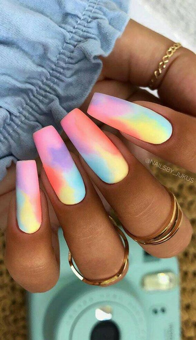 Moda Unhas Tie Dye 