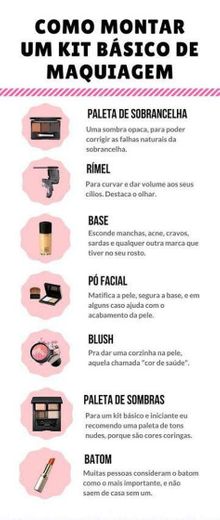 Kit básico de maquiagem 