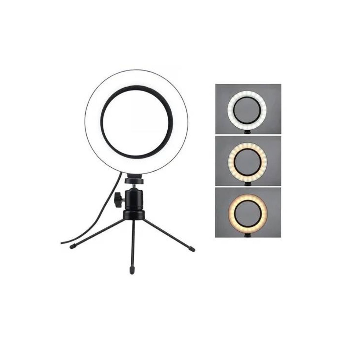 Producto Ring Light Led Mesa Iluminador Pequena Tripé 6 Polegada 16cm