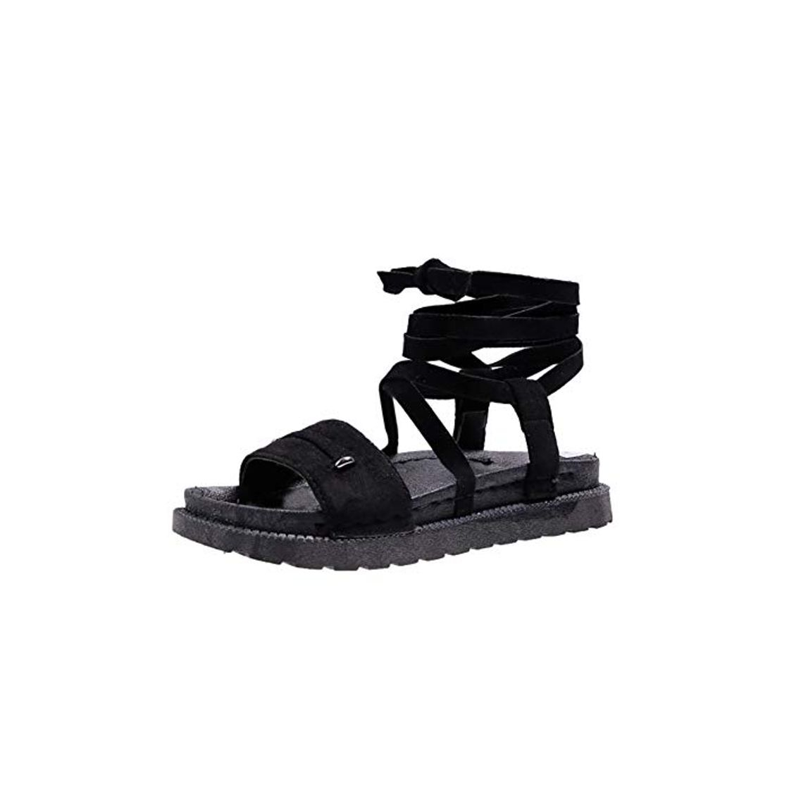 Fashion Pmlezs Sandalias para Mujer Sandalias Planas para Mujer con Punta Abierta Sandalias con Correa Cruzada de Fondo Grueso Tenis Feminino Plataforma