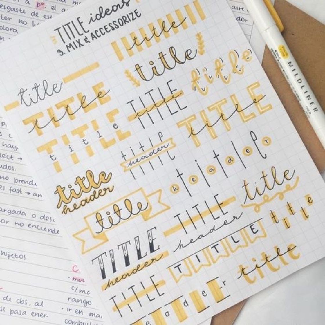 Fashion títulos em lettering