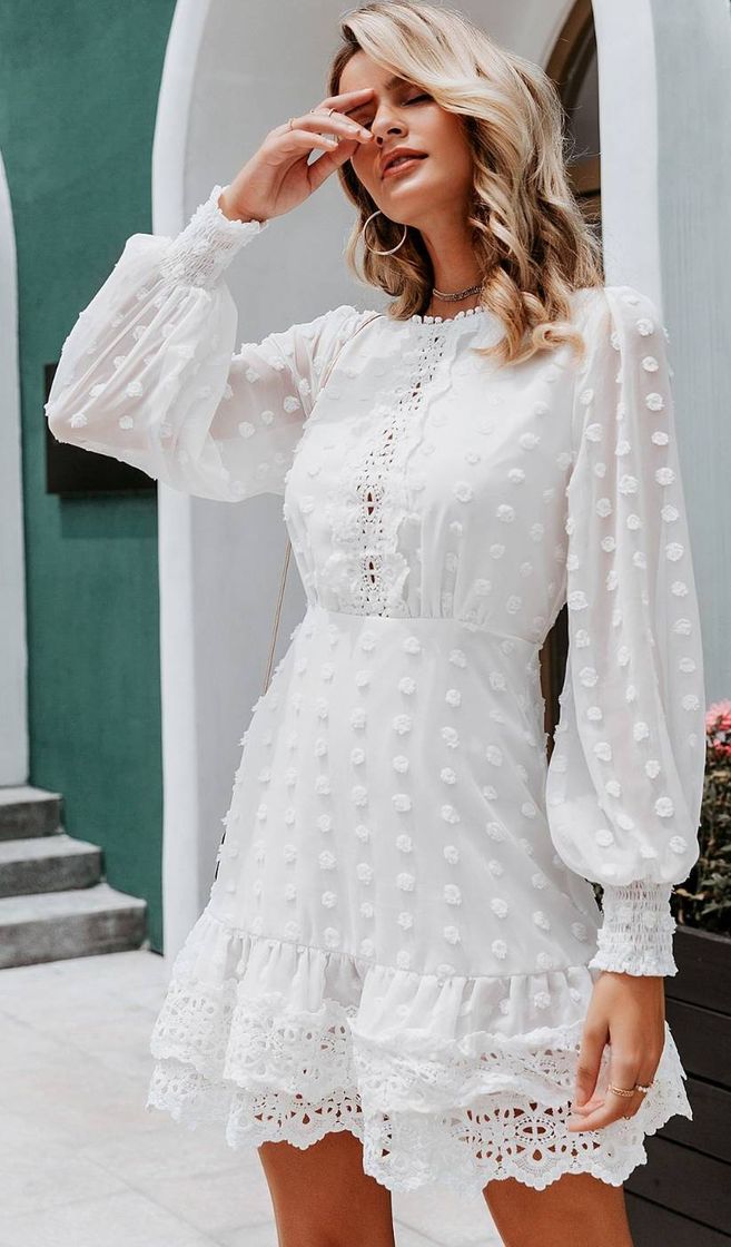 Moda Vestido branco 🌼