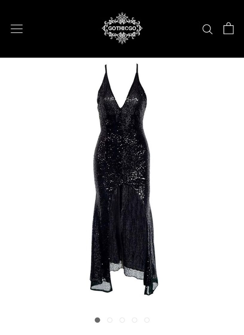 Moda Vestido Elegante Abierto Gothic Go