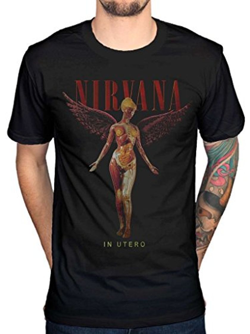 Fashion Oficial Nirvana en Utero Camiseta alternativa de banda de Rock Kurt Cobain