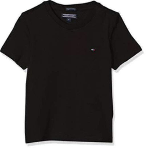 Tommy Hilfiger Boys Basic Cn Knit S/s Camiseta, Negro