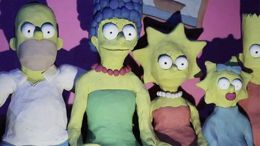 The Simpsons couch gag. Stop Motion 