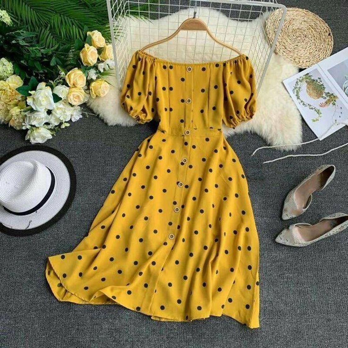 Moda Vestido amarelo 