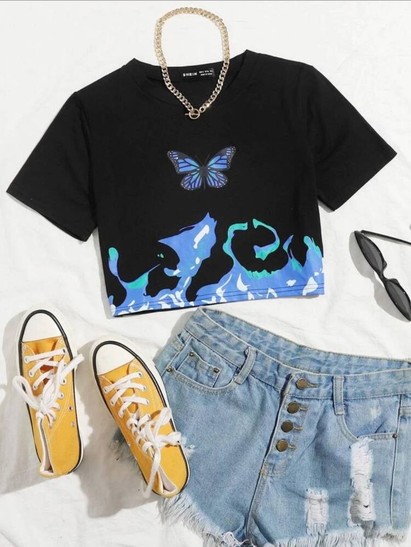 Fashion 🖤Cropped butterfly 🖤