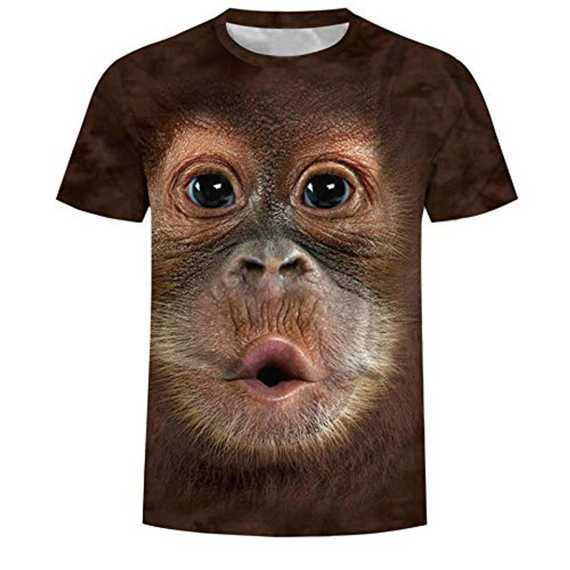 Fashion Camisetas Masculinas De Verão Camisetas 3D Estampado Animal Macaco Camiseta Manga Curta