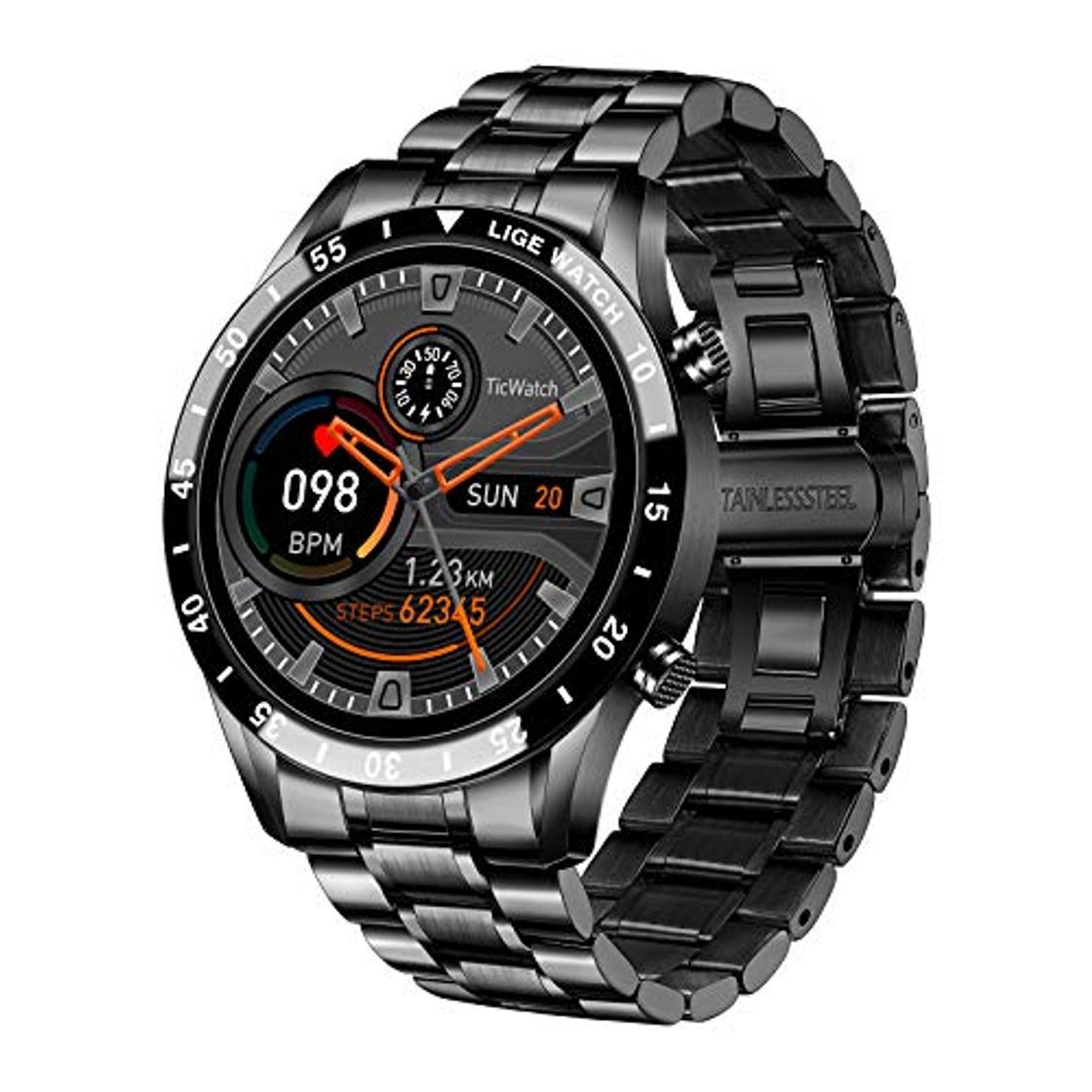 Fashion LIGE Reloj Inteligente para Hombre Deportivo Impermeable IP68 Pulsera de Actividad con Monitor de Sueño Pulsómetros Podómetro Smartwatch para Hombres para Android iOS