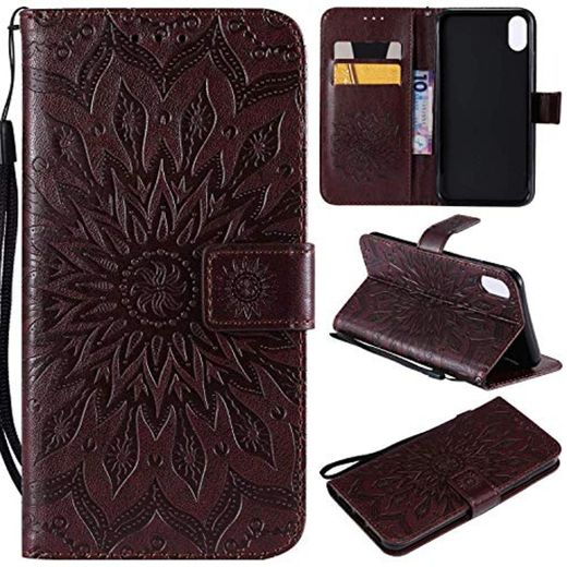 kelman Cáscara para LG Stylo 5 Funda Cáscara 3D Girasol Moda PU