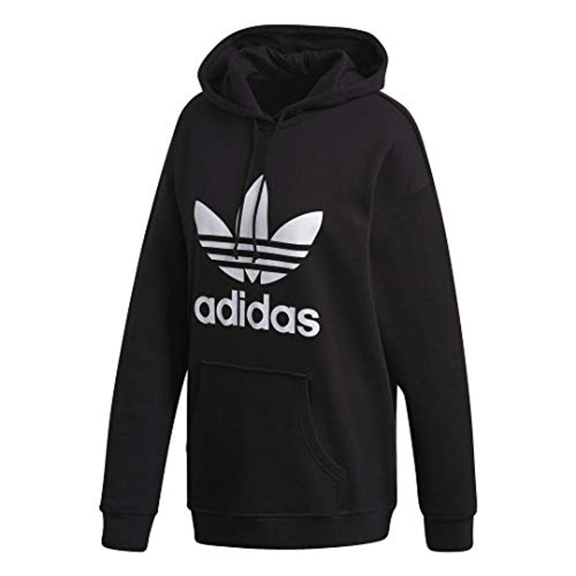 Fashion adidas Originals Trefoil Hoodie Sweatshirt Sudadera con Capucha, Negro