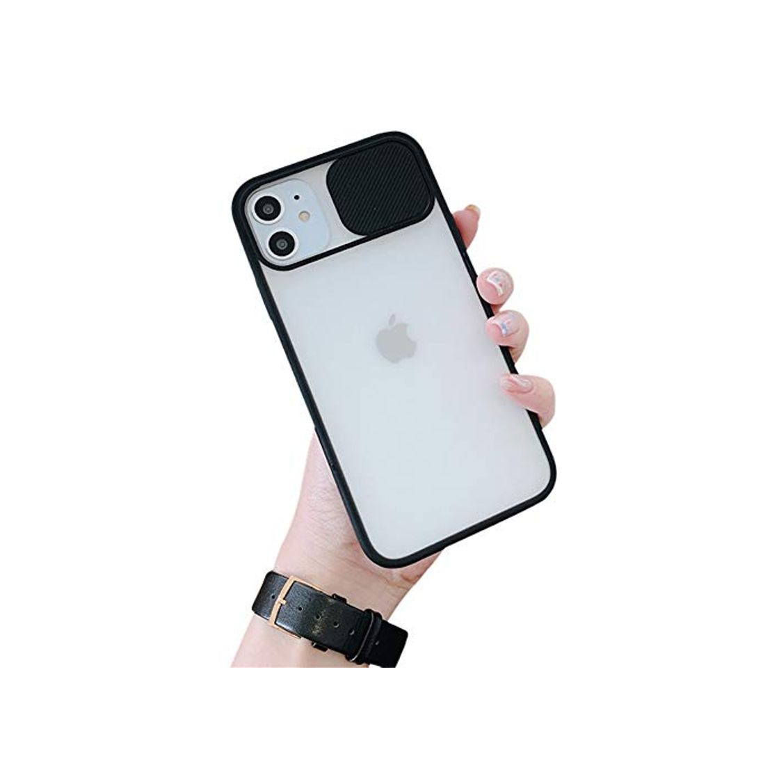 Electrónica OWM Funda para iPhone 11 antigolpes Funda de Silicona Protectora Negro Satinado