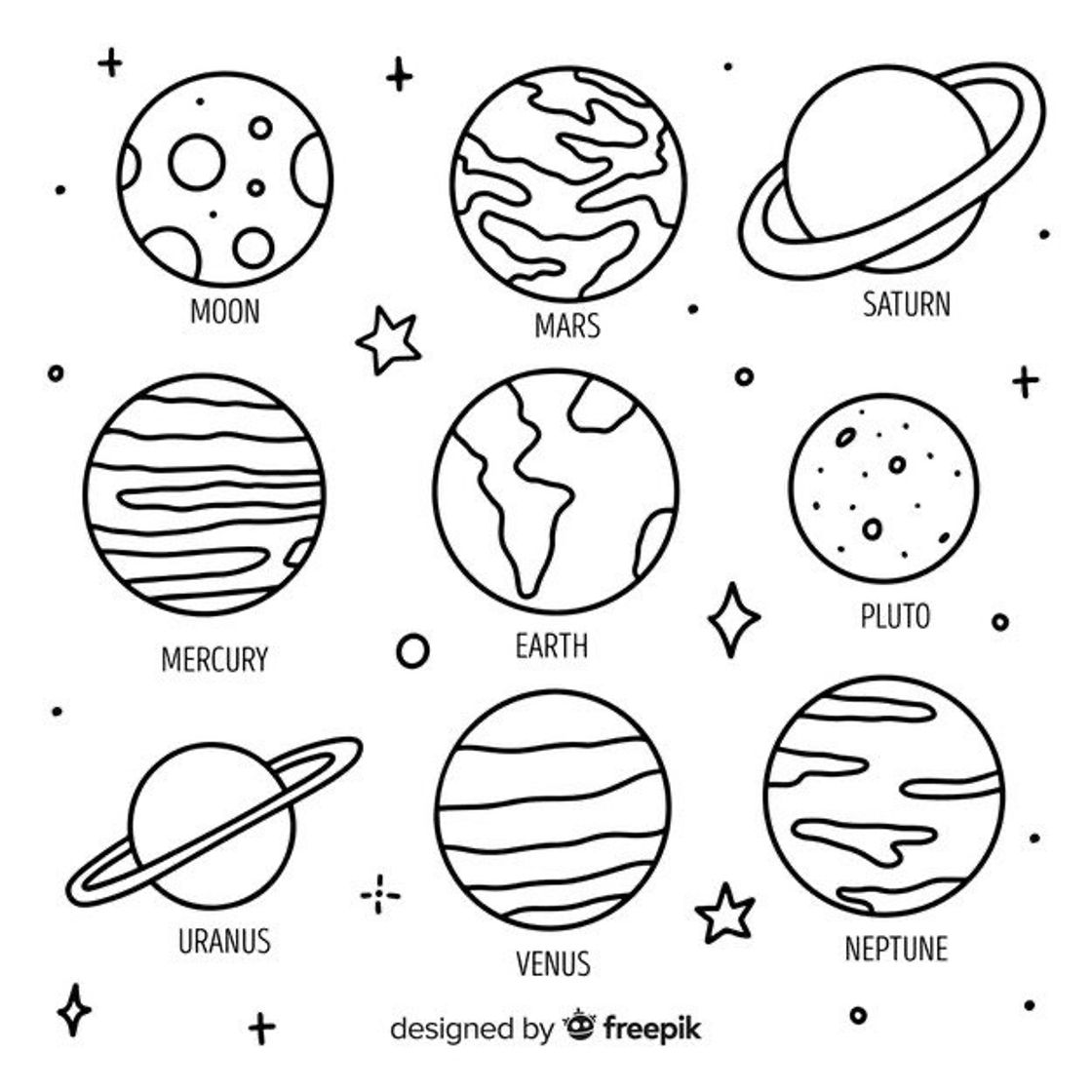 Desenho fácil de planetas