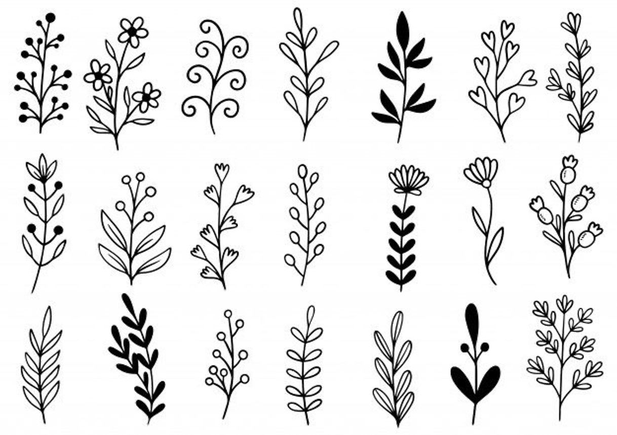 Desenhos de flores minimalistas