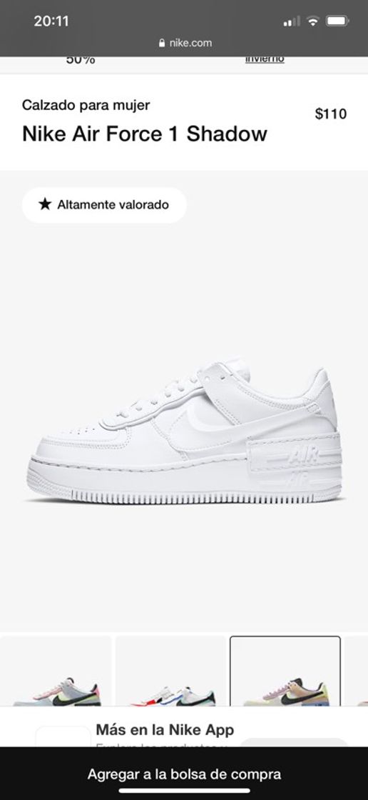 Moda El calzado Nike Air Force 1 Shadow