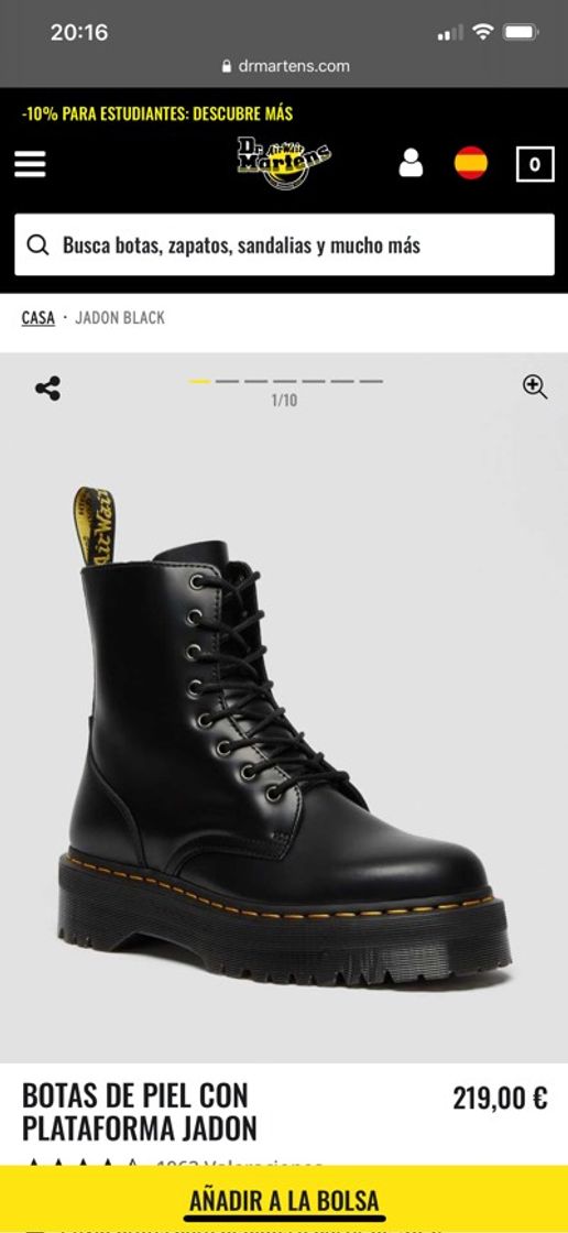 Social Dr. Martens con plataforma
