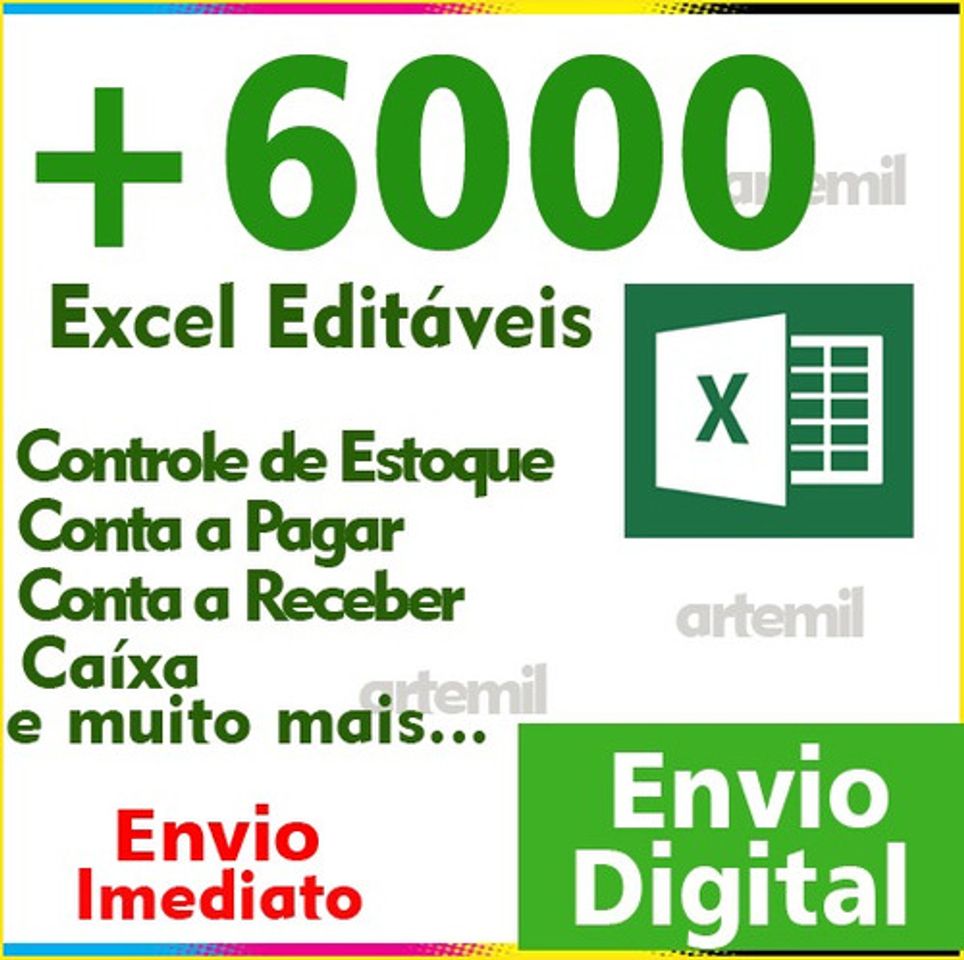 Moda Excel 6000 planilha editáveis 