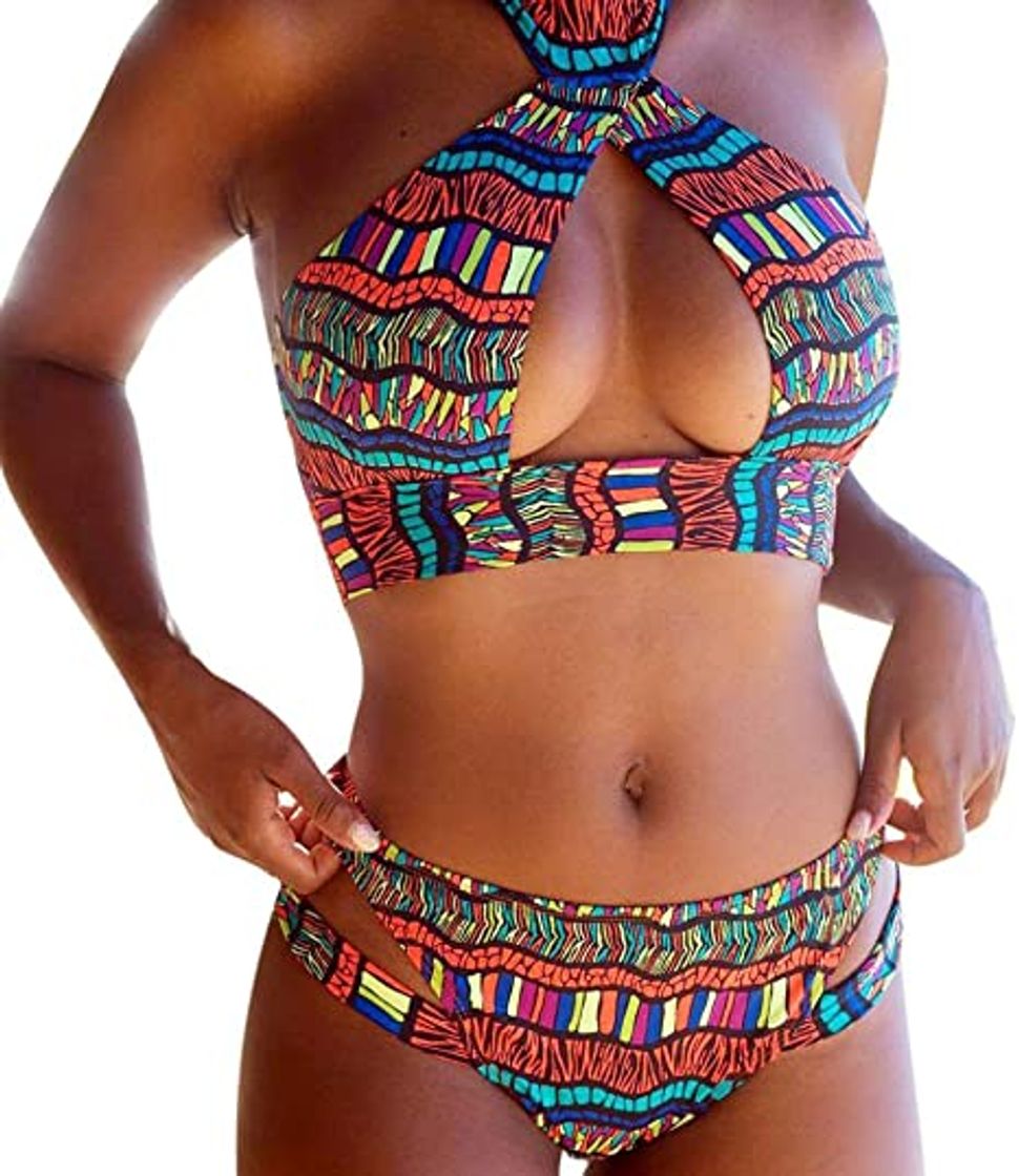 Moda Costura del Traje de baño del Bikini Mujeres Set de Playa Biquini