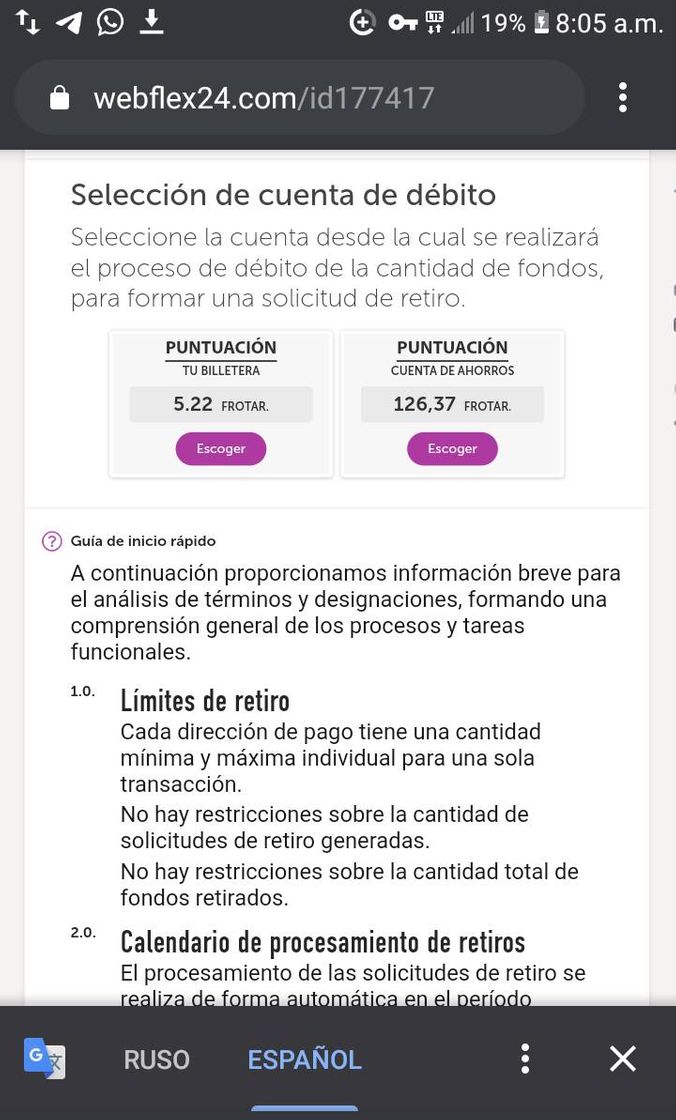 Moda Pagina que ganaras rublos sin invertir. Registrate.