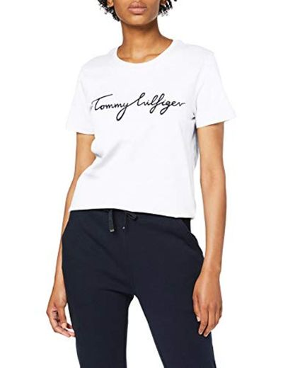 Tommy Hilfiger Heritage Crew Neck Graphic tee Camiseta, Blanco
