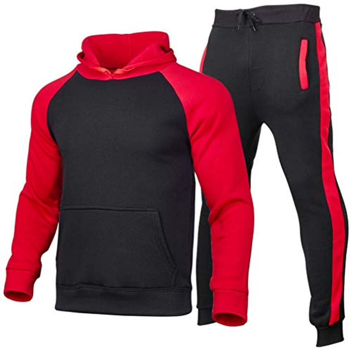 Fashion Chándal de Hombre 2 Piezas,con Ropa de Deporte Top Sudadera,Moda Slim Fit