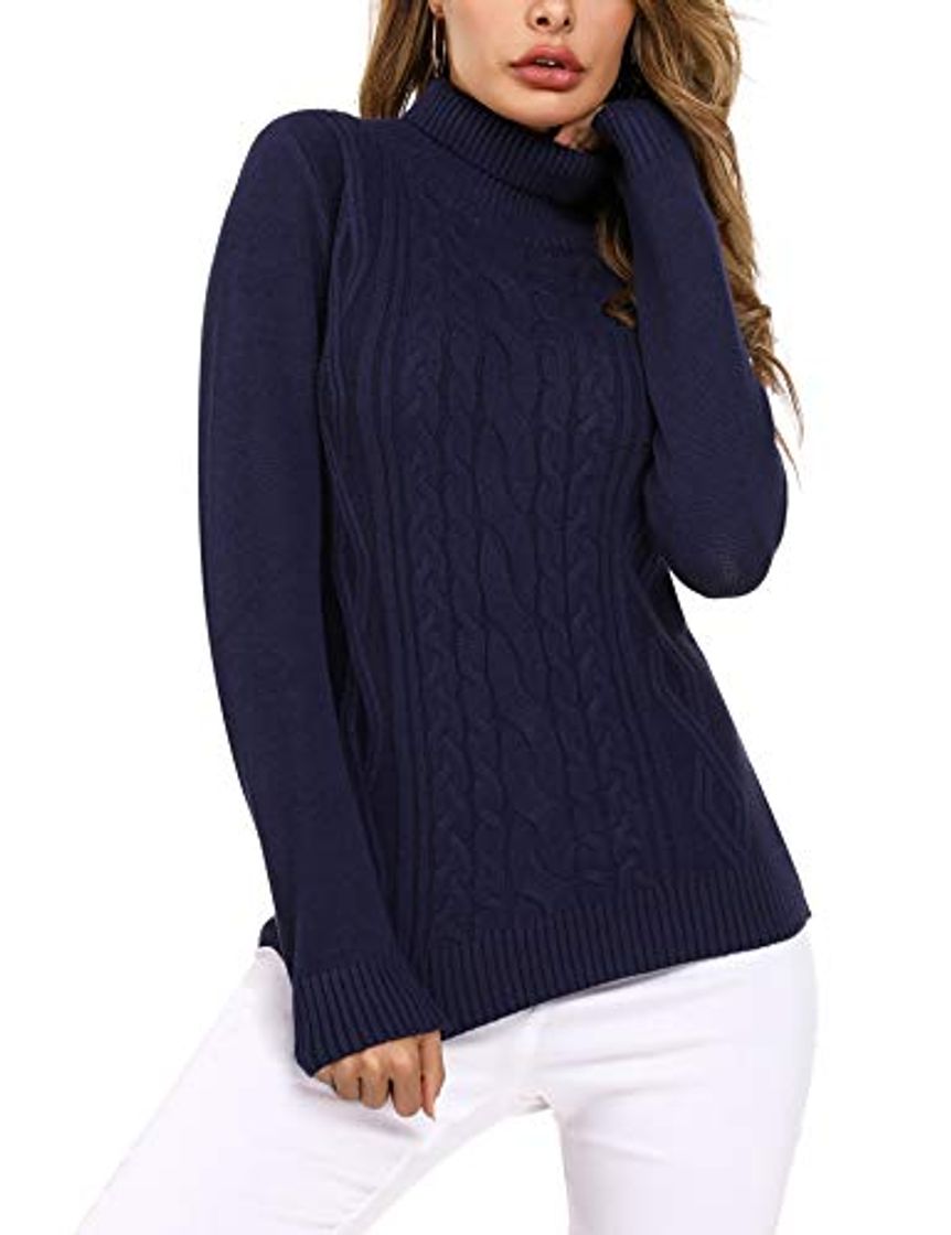 Moda Irevial Jersey Mujer Invierno Cuello Alto