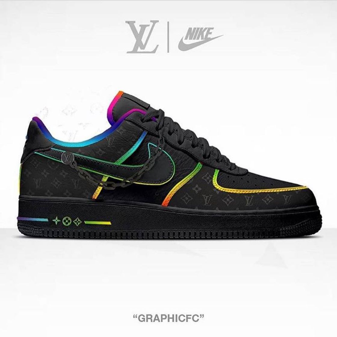 Social Air Force 1 Customized Louis Vuitton 